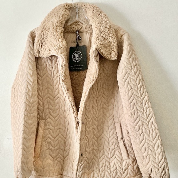 Berardo Jackets & Blazers - Berardo Quilted Jacket with Faux Shearling Collar New withTags